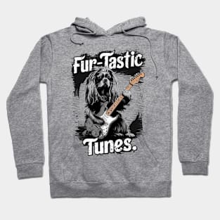 Rockin' Pup: Fur-Tastic Tunes Guitar Design Hoodie